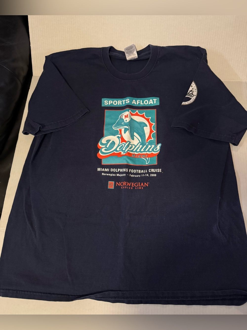 Fruit of the Loom Miami Dolphins Navy Graphic Tee